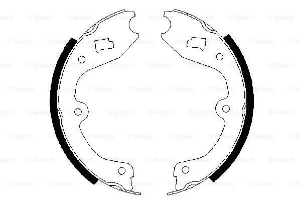 Brake Shoe Set, parking brake (0 986 487 338)