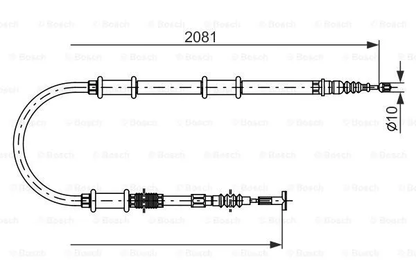 Cable Pull, parking brake (1 987 482 181)