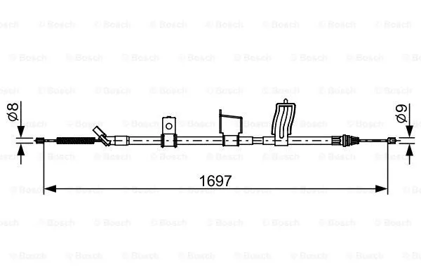 Cable Pull, parking brake (1 987 482 628)
