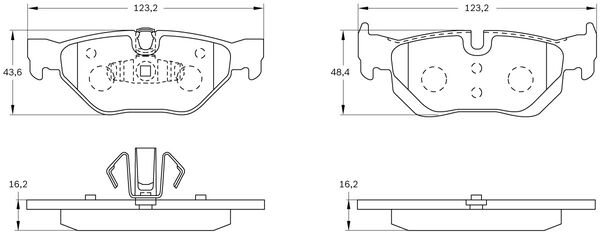 Brake Pad Set, disc brake (0 986 BB0 993)