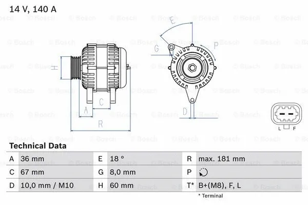 Alternator (0 986 083 860)