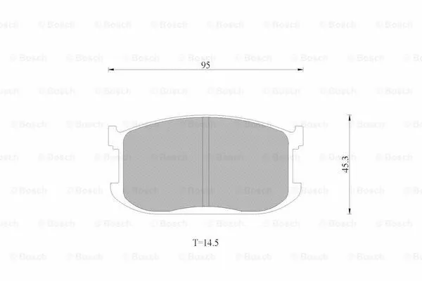 Brake Pad Set, disc brake (0 986 AB9 001)