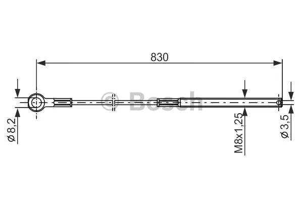 Cable Pull, parking brake (1 987 477 208)