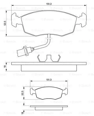 Brake Pad Set, disc brake (0 986 469 080)