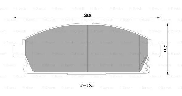 Brake Pad Set, disc brake (0 986 505 671)