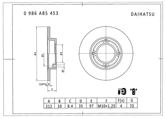 Brake Disc (0 986 AB5 453)