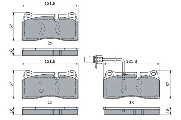 Brake Pad Set, disc brake (0 986 494 956)