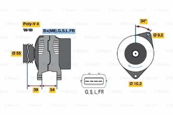Alternator (0 986 045 591)