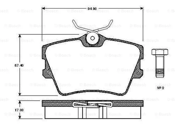 Brake Pad Set, disc brake (0 986 TB2 289)