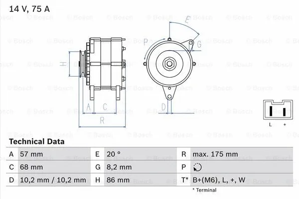 Alternator (0 986 034 861)