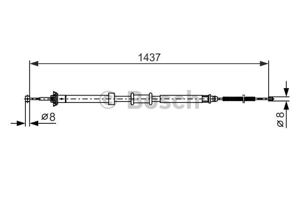 Cable Pull, parking brake (1 987 482 391)