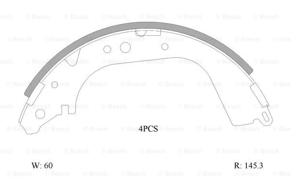 Brake Shoe Set (0 986 AB0 085)