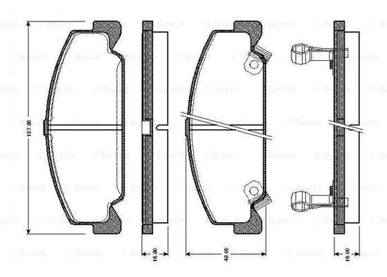Brake Pad Set, disc brake (0 986 TB2 097)