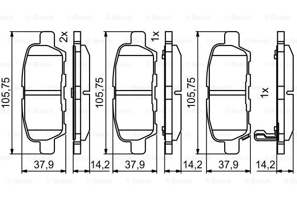 Brake Pad Set, disc brake (0 986 494 861)