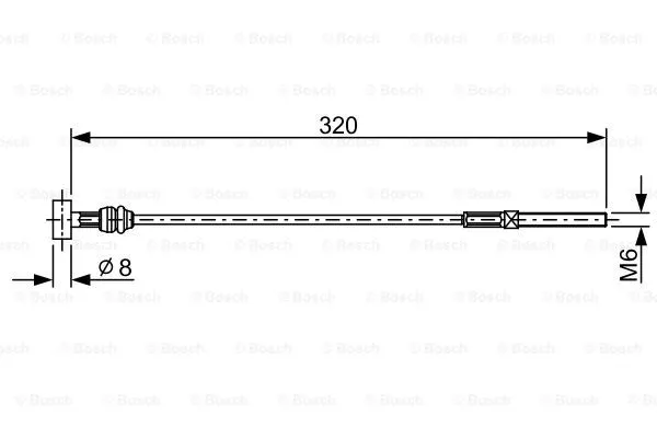 Cable Pull, parking brake (1 987 482 460)