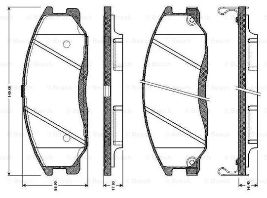 Brake Pad Set, disc brake (0 986 TB2 816)