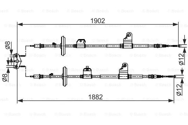 Cable Pull, parking brake (1 987 482 562)