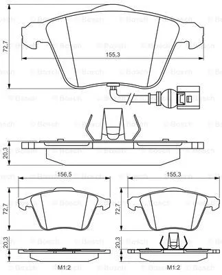 Brake Pad Set, disc brake (0 986 495 356)