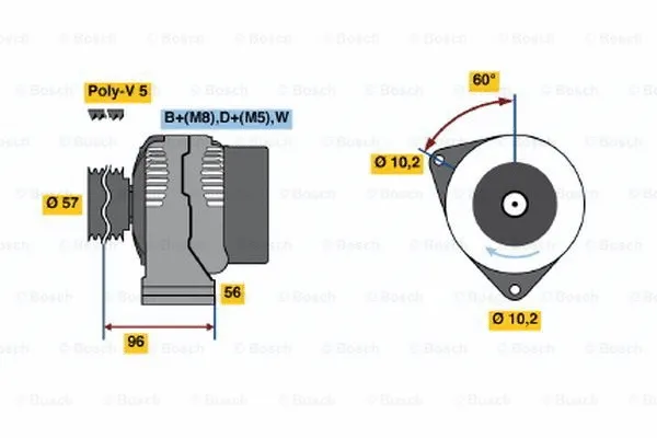 Alternator (0 123 310 028)