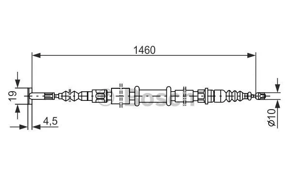 Cable Pull, parking brake (1 987 477 375)