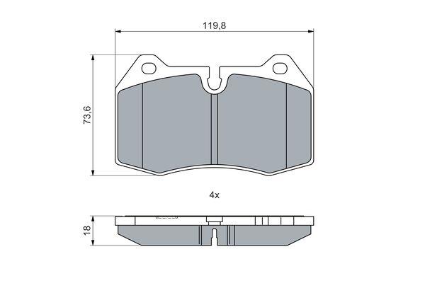 Brake Pad Set, disc brake (0 986 460 051)