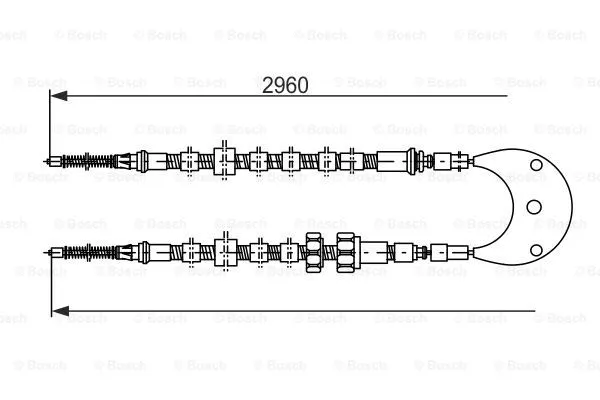 Cable Pull, parking brake (1 987 477 366)