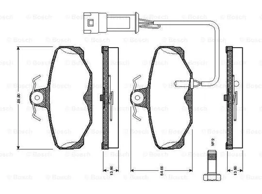 Brake Pad Set, disc brake (0 986 TB2 105)