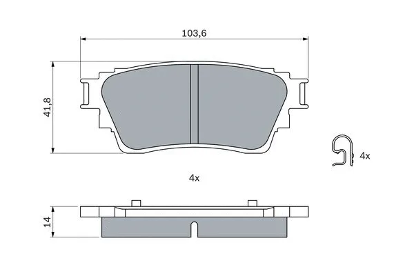 Brake Pad Set, disc brake (0 986 460 008)