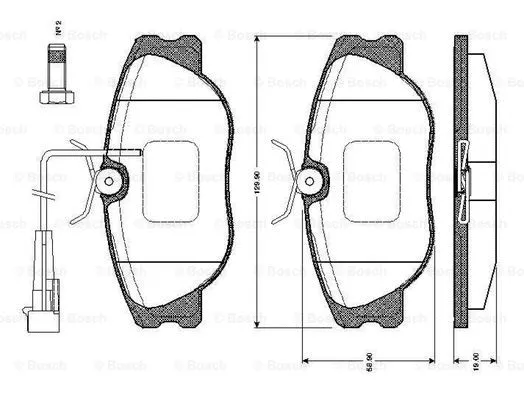 Brake Pad Set, disc brake (0 986 TB2 167)