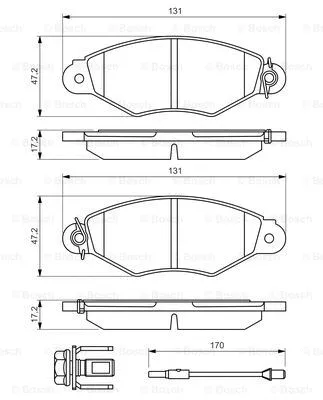 Brake Pad Set, disc brake (0 986 494 507)