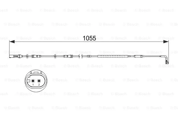 Warning Contact, brake pad wear (1 987 473 506)