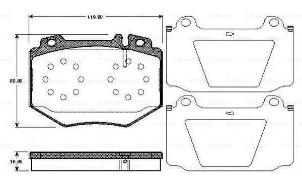 Brake Pad Set, disc brake (0 986 TB2 871)