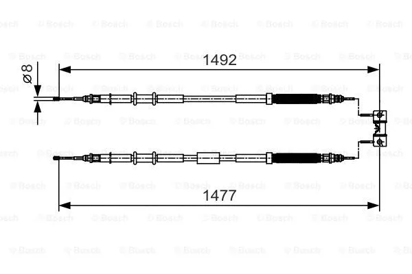Cable Pull, parking brake (1 987 482 038)