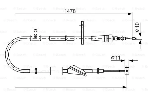 Cable Pull, parking brake (1 987 482 096)