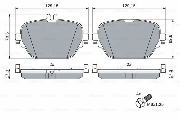 Brake Pad Set, disc brake (0 986 424 858)