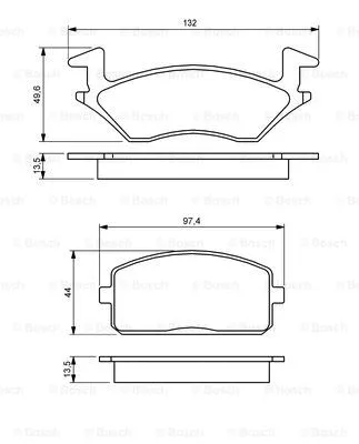 Brake Pad Set, disc brake (0 986 460 985)