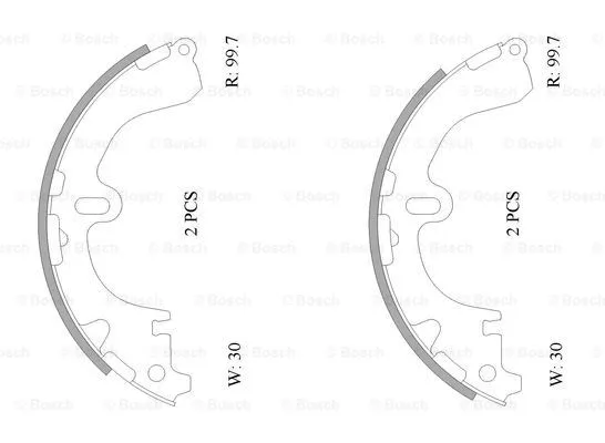 Brake Shoe Set (0 986 AB0 107)