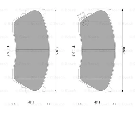 Brake Pad Set, disc brake (0 986 AB2 069)