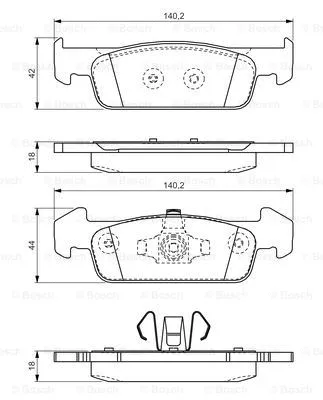 Brake Pad Set, disc brake (0 986 TB3 209)