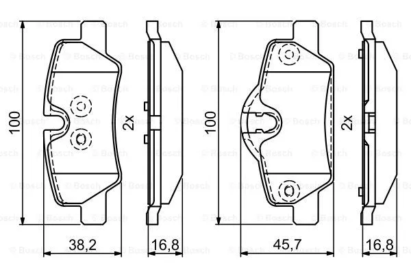 Brake Pad Set, disc brake (0 986 495 400)