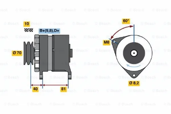 Alternator (0 986 033 240)