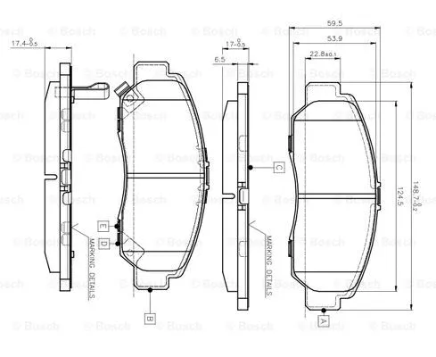 Brake Pad Set, disc brake (0 986 TB2 371)