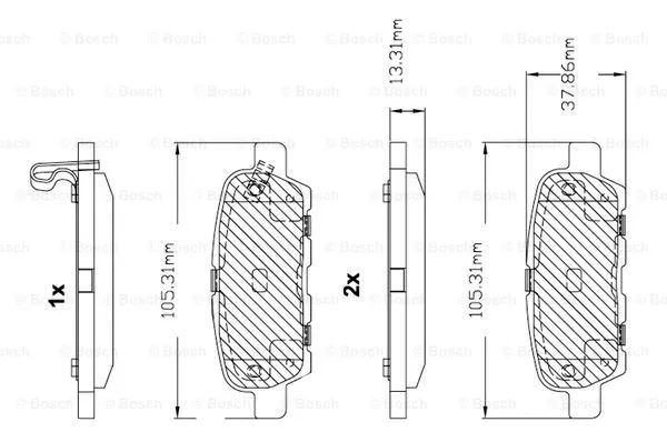 Brake Pad Set, disc brake (F 03B 150 099)