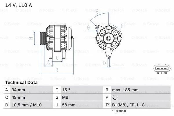 Alternator (0 986 083 550)