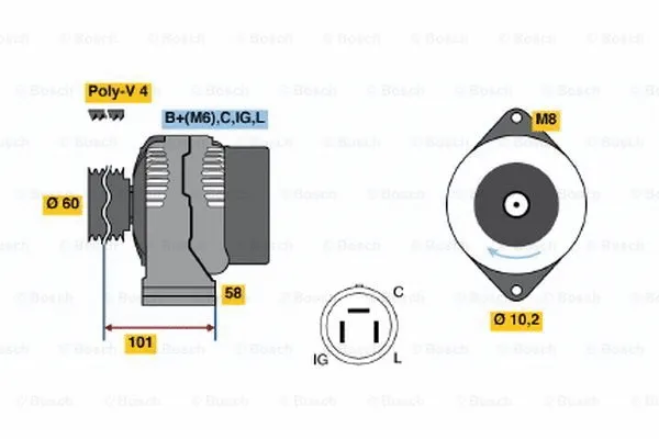 Alternator (0 986 045 911)