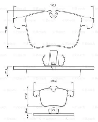 Brake Pad Set, disc brake (0 986 424 743)