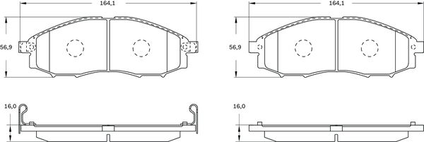 Brake Pad Set, disc brake (0 986 BB0 551)