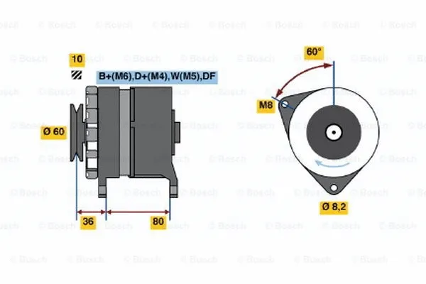 Alternator (0 986 046 081)