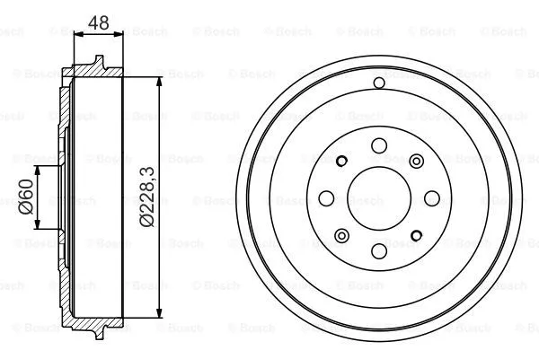 Brake Drum (0 986 477 208)