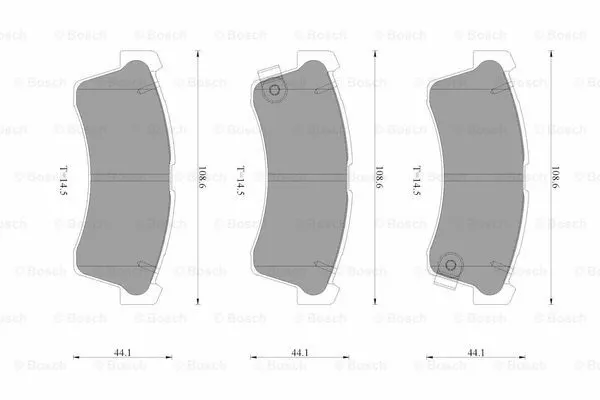 Brake Pad Set, disc brake (0 986 AB3 517)